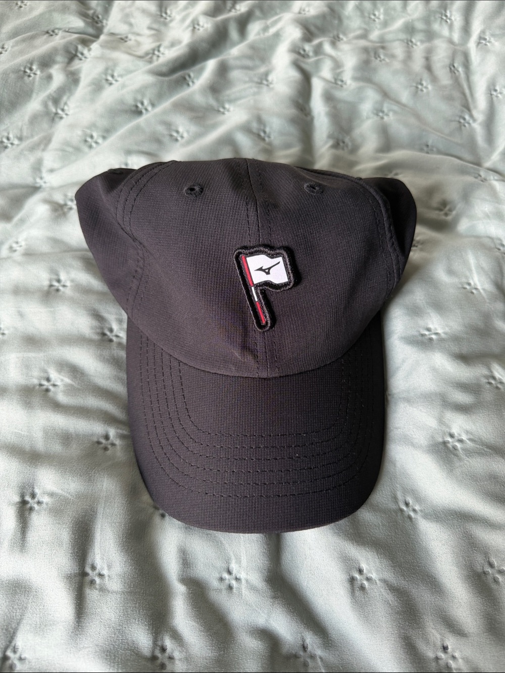 Mizuno Black Cap with Flag Patch